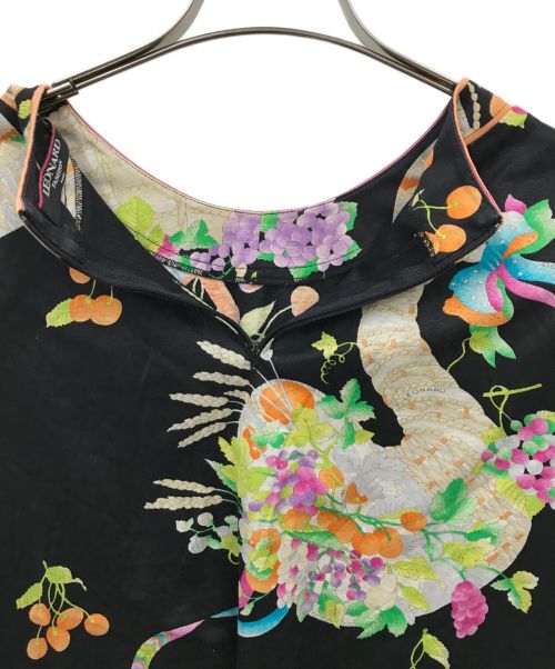 LEONARD（レオナール）LEONARD (レオナール) 総柄カットソー ブラック サイズ:Lの古着・服飾アイテム