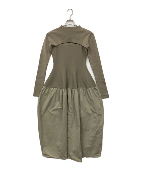 JILL STUART（ジルスチュアート）JILL STUART (ジルスチュアート) タフタドッキング2WAYワンピース オリーブ サイズ:2の古着・服飾アイテム