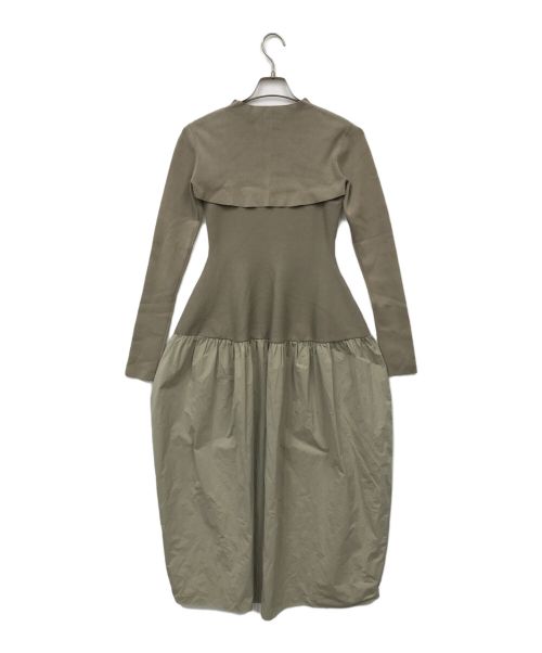 JILL STUART（ジルスチュアート）JILL STUART (ジルスチュアート) タフタドッキング2WAYワンピース オリーブ サイズ:2の古着・服飾アイテム