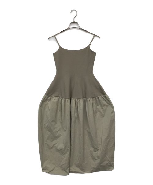 JILL STUART（ジルスチュアート）JILL STUART (ジルスチュアート) タフタドッキング2WAYワンピース オリーブ サイズ:2の古着・服飾アイテム