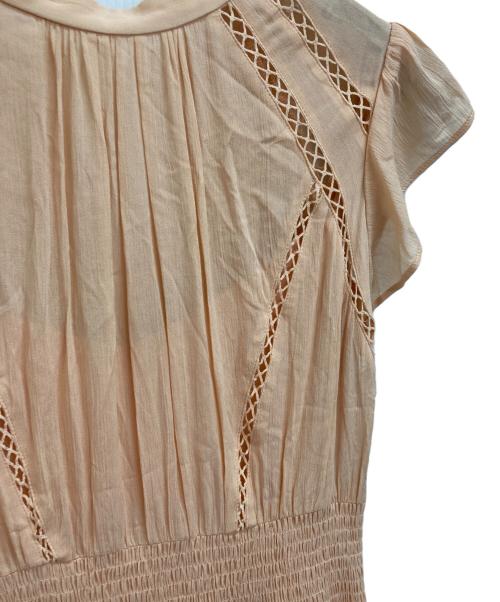FRAY ID（フレイ アイディー）FRAY ID (フレイ アイディー) ウエストシャーリングレースコンビワンピース ベージュ サイズ:1の古着・服飾アイテム