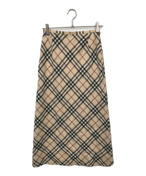 BURBERRY LONDON（バーバリーロンドン）BURBERRY LONDON (バーバリーロンドン) ノヴァチェックロングスカート ベージュ サイズ:38の古着・服飾アイテム