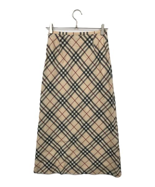 BURBERRY LONDON（バーバリーロンドン）BURBERRY LONDON (バーバリーロンドン) ノヴァチェックロングスカート ベージュ サイズ:38の古着・服飾アイテム