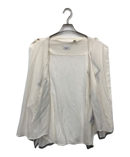 BURBERRY LONDON（バーバリーロンドン）BURBERRY LONDON (バーバリーロンドン) プリントシルクシャツ ベージュ サイズ:UK6の古着・服飾アイテム