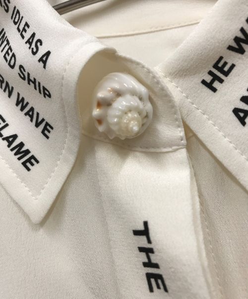 BURBERRY LONDON（バーバリーロンドン）BURBERRY LONDON (バーバリーロンドン) プリントシルクシャツ ベージュ サイズ:UK6の古着・服飾アイテム