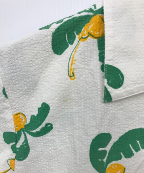 Seagreen（シーグリーン）Seagreen (シーグリーン) PALM TREE SEERSUCKER S/S SHIRT グリーン サイズ:3の古着・服飾アイテム