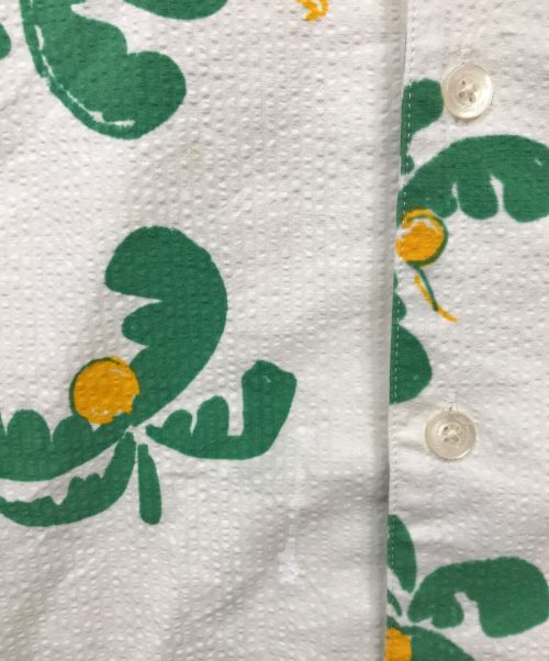 Seagreen（シーグリーン）Seagreen (シーグリーン) PALM TREE SEERSUCKER S/S SHIRT グリーン サイズ:3の古着・服飾アイテム