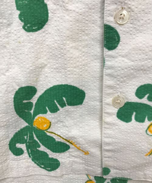Seagreen（シーグリーン）Seagreen (シーグリーン) PALM TREE SEERSUCKER S/S SHIRT グリーン サイズ:3の古着・服飾アイテム