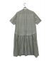 MOTHERHOUSE (マザーハウス) サマー オックスフォードスタンドカラープリーツワンピース グリーン サイズ:M：7000円