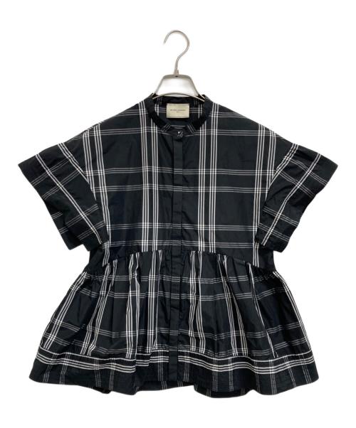 UNITED ARROWS TOKYO（ユナイテッドアローズトウキョウ）UNITED ARROWS TOKYO (ユナイテッドアローズトウキョウ) タフタステッチペプラムブラウス ブラック サイズ:　の古着・服飾アイテム