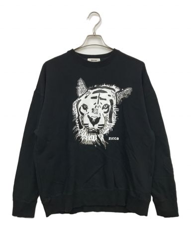 中古・古着通販】ZUCCA (ズッカ) プリントスウェット ブラック