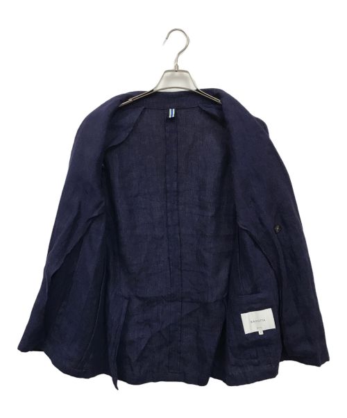 Bagutta（バグッタ）Bagutta (バグッタ) リネンダブルジャケット ブルー サイズ:46の古着・服飾アイテム