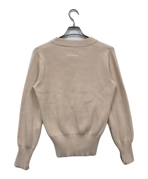 MM6 Maison Margiela（エムエムシックスメゾンマルジェラ）MM6 Maison Margiela (エムエムシックス メゾンマルジェラ) ジッパー付き ニット ベージュ サイズ:Sの古着・服飾アイテム