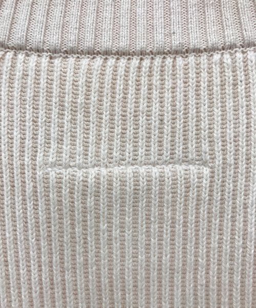 MM6 Maison Margiela（エムエムシックスメゾンマルジェラ）MM6 Maison Margiela (エムエムシックス メゾンマルジェラ) ジッパー付き ニット ベージュ サイズ:Sの古着・服飾アイテム