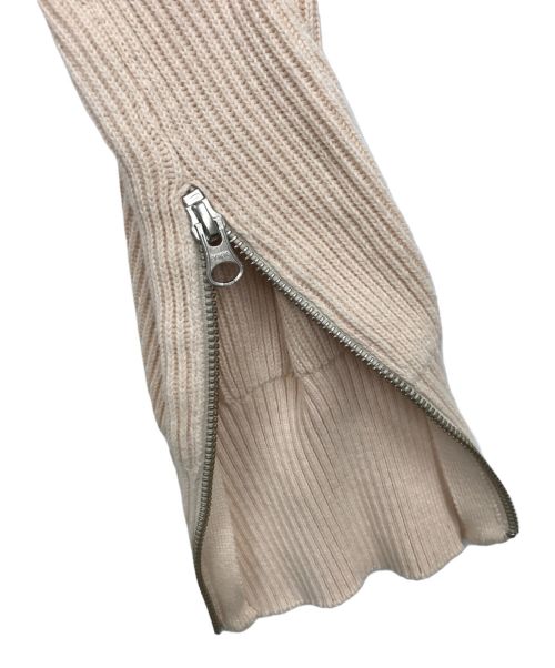 MM6 Maison Margiela（エムエムシックスメゾンマルジェラ）MM6 Maison Margiela (エムエムシックス メゾンマルジェラ) ジッパー付き ニット ベージュ サイズ:Sの古着・服飾アイテム