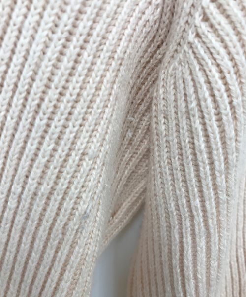 MM6 Maison Margiela（エムエムシックスメゾンマルジェラ）MM6 Maison Margiela (エムエムシックス メゾンマルジェラ) ジッパー付き ニット ベージュ サイズ:Sの古着・服飾アイテム