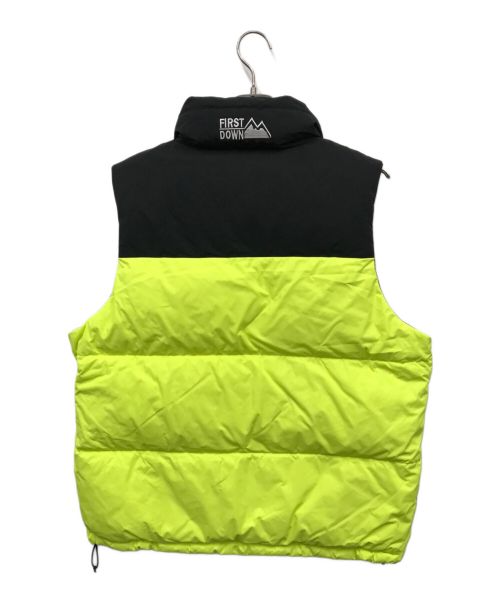 FIRST DOWN（ファーストダウン）FIRST DOWN (ファーストダウン) ダウンベスト イエロー×ブラック サイズ:M 未使用品の古着・服飾アイテム