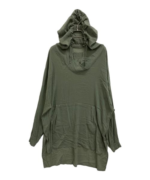 private 0204（プライベート0204）private 0204 (プライベート0204) シアーフーデッドワンピース グリーン サイズ:2の古着・服飾アイテム