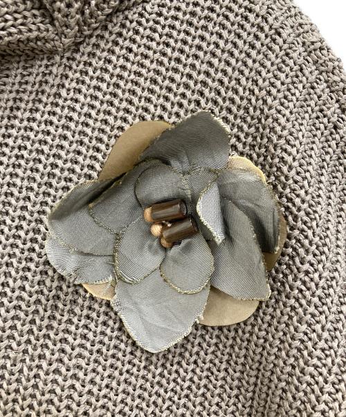 BRUNELLO CUCINELLI（ブルネロクチネリ）BRUNELLO CUCINELLI (ブルネロクチネリ) ブローチ半袖ニット ベージュ サイズ:表記なしの古着・服飾アイテム