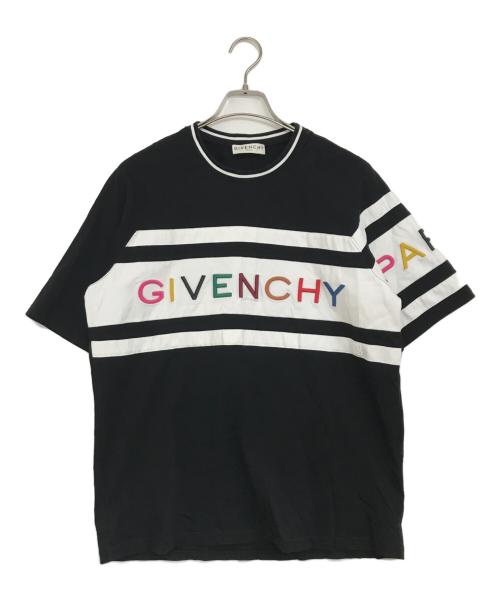 GIVENCHY（ジバンシィ）GIVENCHY (ジバンシィ) レインボーロゴTシャツ ブラック サイズ:Mの古着・服飾アイテム