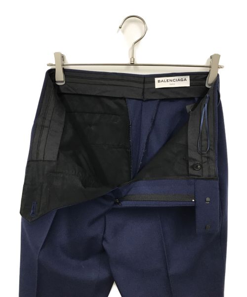 BALENCIAGA（バレンシアガ）BALENCIAGA (バレンシアガ) BB刺繍スラックス ネイビー サイズ:36の古着・服飾アイテム