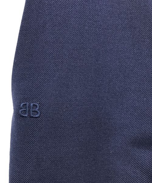 BALENCIAGA（バレンシアガ）BALENCIAGA (バレンシアガ) BB刺繍スラックス ネイビー サイズ:36の古着・服飾アイテム