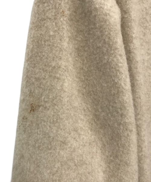 NOWOS（ノーウォス）NOWOS (ノーウォス) ウール ジャガードベルト付き ガウンコート ベージュ サイズ:表記なしの古着・服飾アイテム