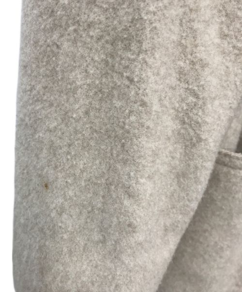 NOWOS（ノーウォス）NOWOS (ノーウォス) ウール ジャガードベルト付き ガウンコート ベージュ サイズ:表記なしの古着・服飾アイテム