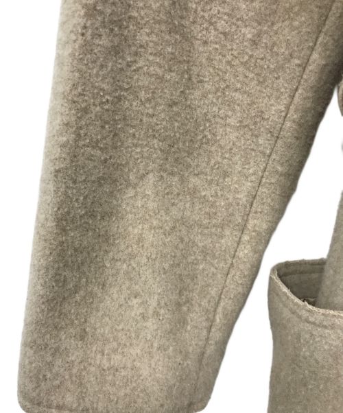 NOWOS（ノーウォス）NOWOS (ノーウォス) ウール ジャガードベルト付き ガウンコート ベージュ サイズ:表記なしの古着・服飾アイテム