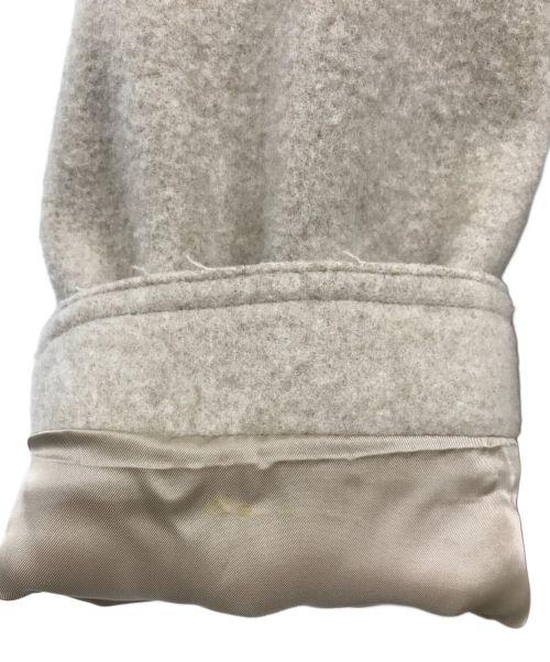 NOWOS（ノーウォス）NOWOS (ノーウォス) ウール ジャガードベルト付き ガウンコート ベージュ サイズ:表記なしの古着・服飾アイテム