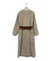 NOWOS (ノーウォス) ウール ジャガードベルト付き ガウンコート ベージュ サイズ:表記なし：3500円