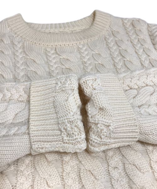 BATONER（バトナ―）BATONER (バトナ―) ケーブルニット ベージュ サイズ:2の古着・服飾アイテム