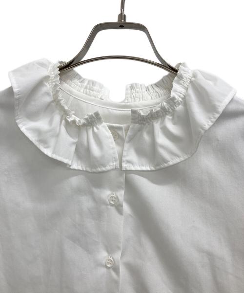Gypsohila（ジプソフィア）Gypsohila (ジプソフィア) フリルカラーシャツ ホワイト サイズ:Freeの古着・服飾アイテム