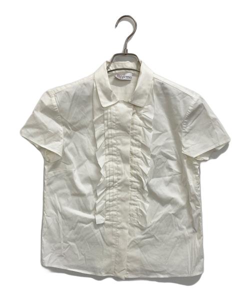 RED VALENTINO（レッドヴァレンティノ）RED VALENTINO (レッドヴァレンティノ) フリルシャツブラウス ホワイト サイズ:40の古着・服飾アイテム
