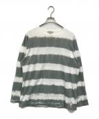 SASSAFRASササフラス）の古着「タイダイボーダーカットソー」｜グリーン×ホワイト