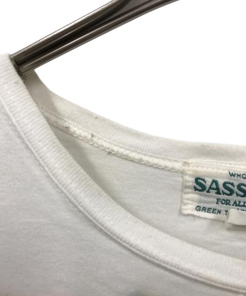 SASSAFRAS（ササフラス）SASSAFRAS (ササフラス) タイダイボーダーカットソー グリーン×ホワイト サイズ:XLの古着・服飾アイテム