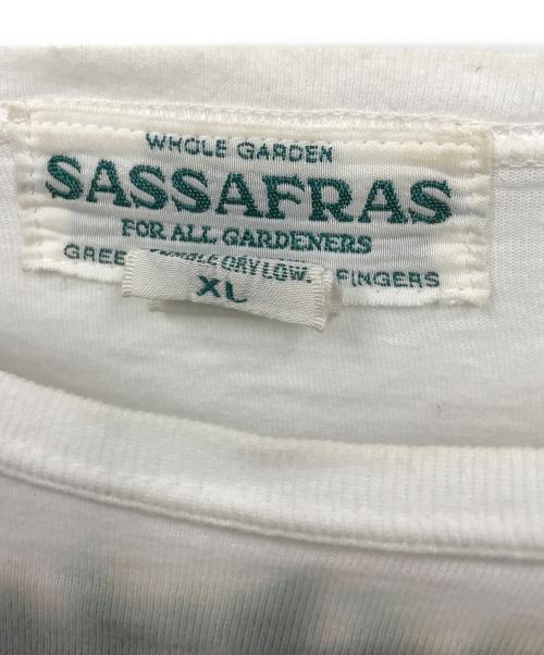 SASSAFRAS（ササフラス）SASSAFRAS (ササフラス) タイダイボーダーカットソー グリーン×ホワイト サイズ:XLの古着・服飾アイテム