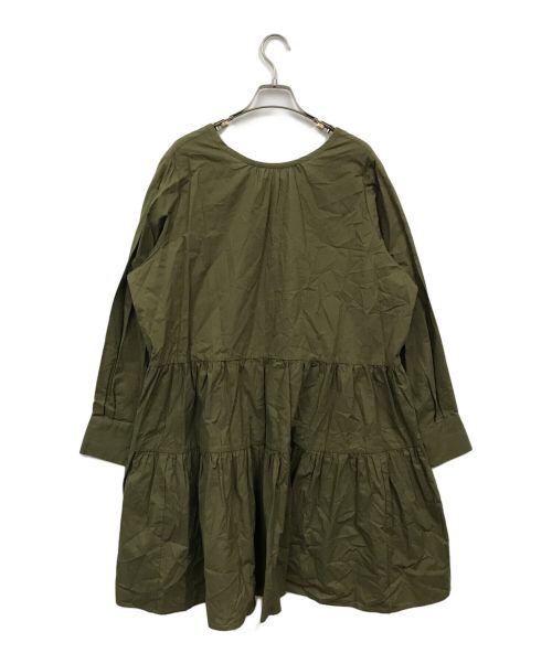 room306（ルームサンマルロクコンテンポラリー）room306 (ルームサンマルロクコンテンポラリー) ティアードブラウスワンピース グリーン サイズ:S 未使用品の古着・服飾アイテム