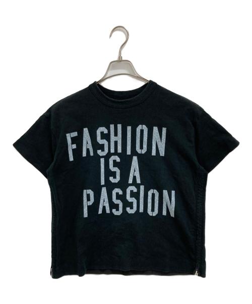 sacai（サカイ）sacai (サカイ) サイドジッププリントTシャツ ブラック サイズ:Mの古着・服飾アイテム
