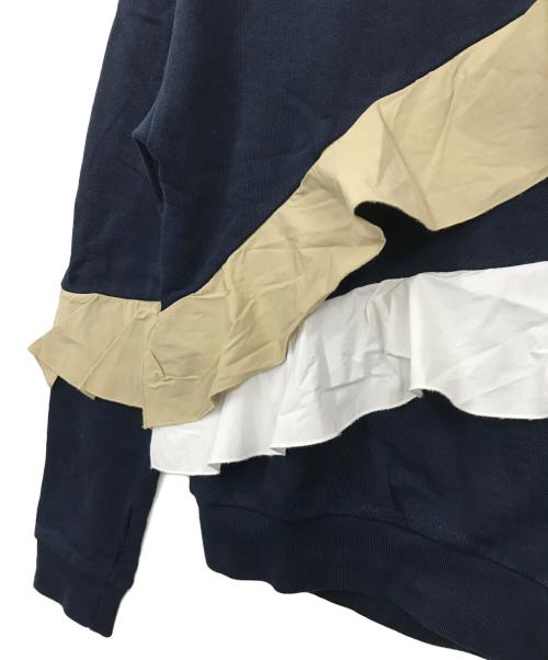MSGM（エムエスジーエム）MSGM (エムエスジーエム) フリルデザインスウェット ネイビー サイズ:XSの古着・服飾アイテム