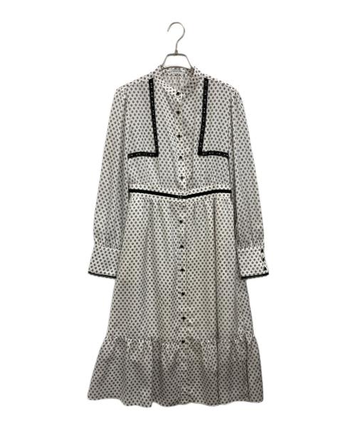 LOVELESS（ラブレス）LOVELESS (ラブレス) ジオメトリッブラウスワンピース ホワイト サイズ:36の古着・服飾アイテム