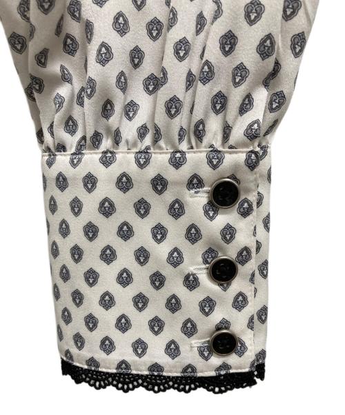 LOVELESS（ラブレス）LOVELESS (ラブレス) ジオメトリッブラウスワンピース ホワイト サイズ:36の古着・服飾アイテム