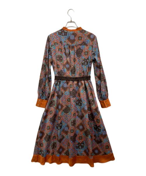 LOVELESS（ラブレス）LOVELESS (ラブレス) 総柄クレリックブラウスワンピース オレンジ サイズ:34の古着・服飾アイテム