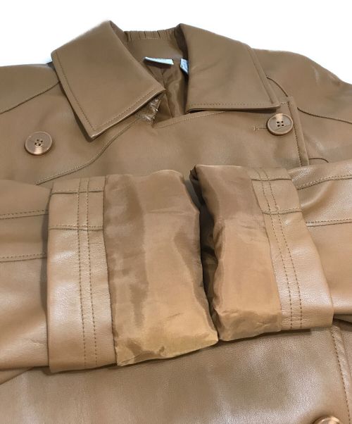 adidas（アディダス）adidas (アディダス) エコレザートレンチコート ブラウン サイズ:XSの古着・服飾アイテム