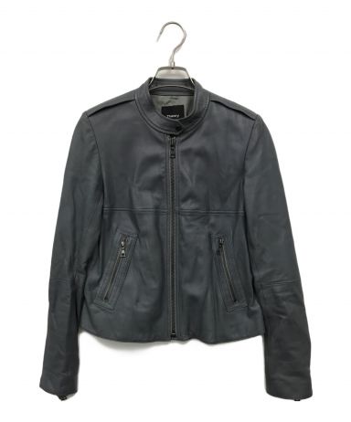 中古・古着通販】theory (セオリー) レザージャケット グレー サイズ:S
