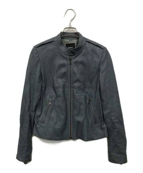theory（セオリー）theory (セオリー) レザージャケット グレー サイズ:Sの古着・服飾アイテム