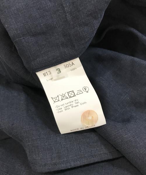 MAATEE&SONS（マーティーアンドサンズ）MAATEE&SONS (マーティーアンドサンズ) 極上LINEN厚 PULL OVER SHIRTS ネイビー サイズ:3の古着・服飾アイテム