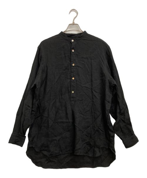 MAATEE&SONS（マーティーアンドサンズ）MAATEE&SONS (マーティーアンドサンズ) 極上LINEN 薄LINEN PULLOVER SHIRTS ブラック サイズ:3の古着・服飾アイテム