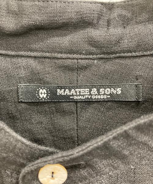 MAATEE&SONS（マーティーアンドサンズ）MAATEE&SONS (マーティーアンドサンズ) 極上LINEN 薄LINEN PULLOVER SHIRTS ブラック サイズ:3の古着・服飾アイテム