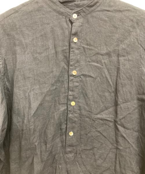 MAATEE&SONS（マーティーアンドサンズ）MAATEE&SONS (マーティーアンドサンズ) 極上LINEN 薄LINEN PULLOVER SHIRTS ブラック サイズ:3の古着・服飾アイテム